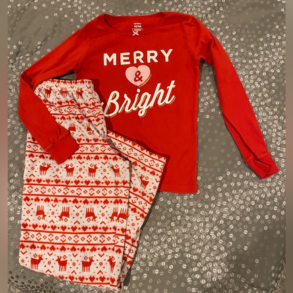 Carter’s Merry & Bright Pajamas Size 10